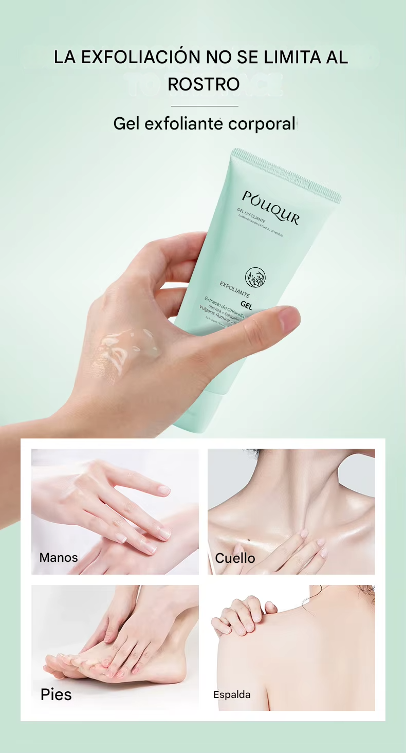 Gel exfoliante herbal en crema, hidratante, exfoliante facial y corporal