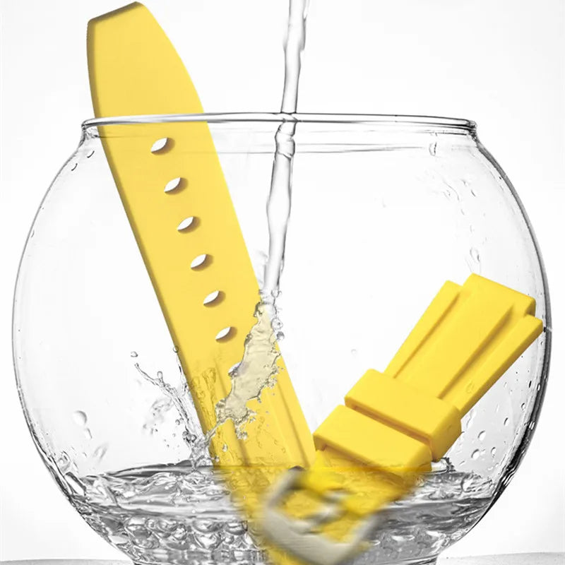 Correa Original I&W Carnival:Correa inoxidable Cuero o Goma Impermeable