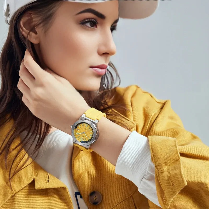 Correa Original I&W Carnival:Correa inoxidable Cuero o Goma Impermeable